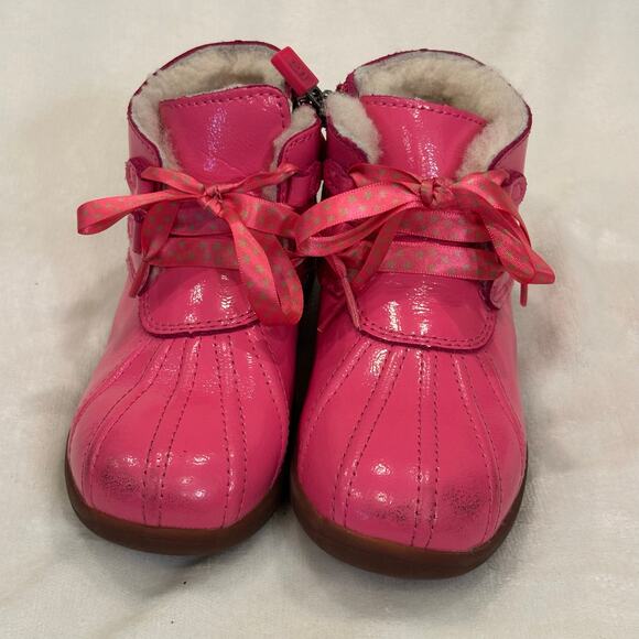 UGG Payten Stars Boots Toddler sz 10 Pink Winter Boots Snow Boots - Picture 3 of 8